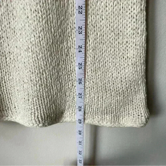 Cream Knit Top - Long & Flowy, Lower Back, Versatile Beach Cover-Up - Picture 5 of 7